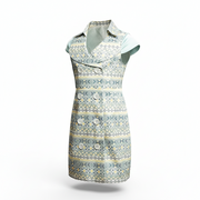 Vintage Floral Flower Girl Dress – Girls Cotton Summer A-Line Dress with Satin Sleeves for Wedding & Party (Ages 3–10)