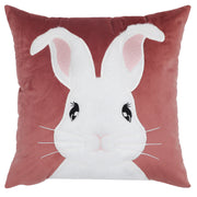 Bunny Embroidered Cushion Cover - Soft Nordic Charm for Home Interiors