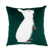 Bunny Embroidered Cushion Cover - Soft Nordic Charm for Home Interiors