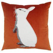 Bunny Embroidered Cushion Cover - Soft Nordic Charm for Home Interiors