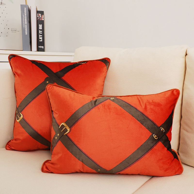 Luxury Velvet Cushion Cover - Modern Printed Design for Elegant Interiors