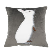 Bunny Embroidered Cushion Cover - Soft Nordic Charm for Home Interiors