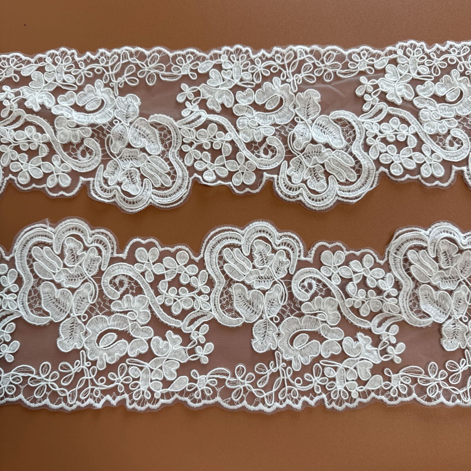 15Cm White Mesh Embroidery Barcode Clothing Cuffs Waist Jewelry Decorative Accessories Lace Accessories R218