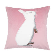 Bunny Embroidered Cushion Cover - Soft Nordic Charm for Home Interiors