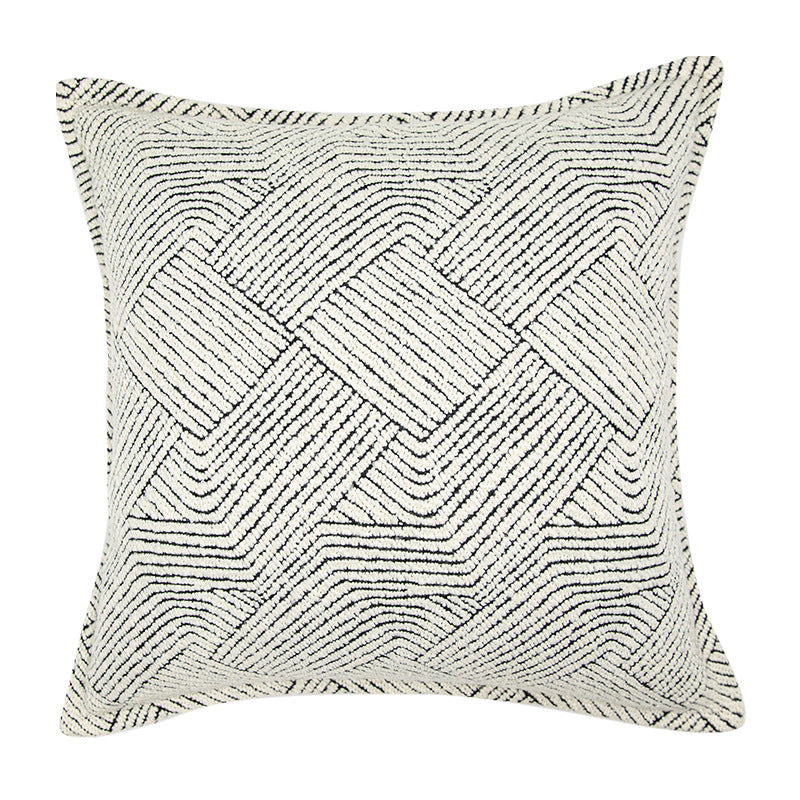 Luxury Wool Cushion Cover - Wabi-Sabi Geometric Design for Elegant Living Spaces