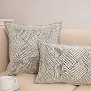 Luxury Wool Cushion Cover - Wabi-Sabi Geometric Design for Elegant Living Spaces