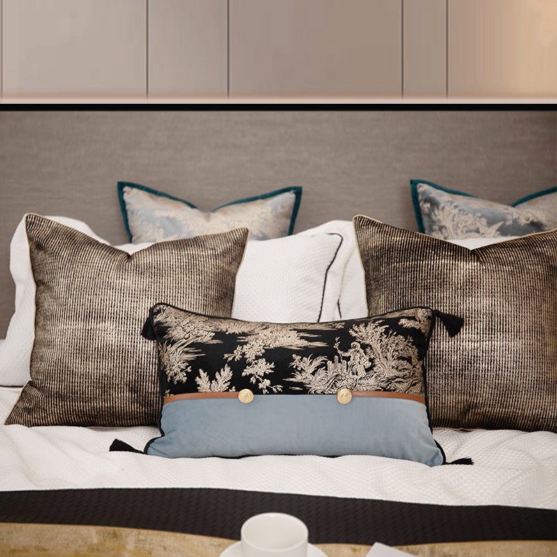 Black & Gold Bedding & Cushion Set - High Luxury for Refined Interiors