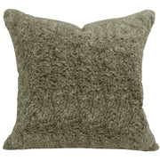 Panelled Green Cushion Cover - Modern Texture with Crafted Detail