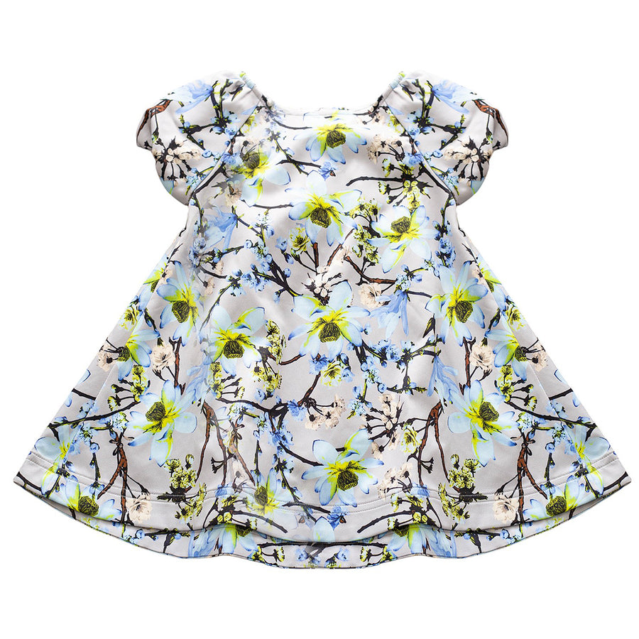 Girls Puff Sleeve Floral A-Line Dress (1–9 Years) | Vintage Princess Party & Occasion Dress