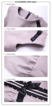 Girls Vintage Wool Vest Dress (2–10 Years) | Minimalist Flower Girl Baby Doll Mini Dress