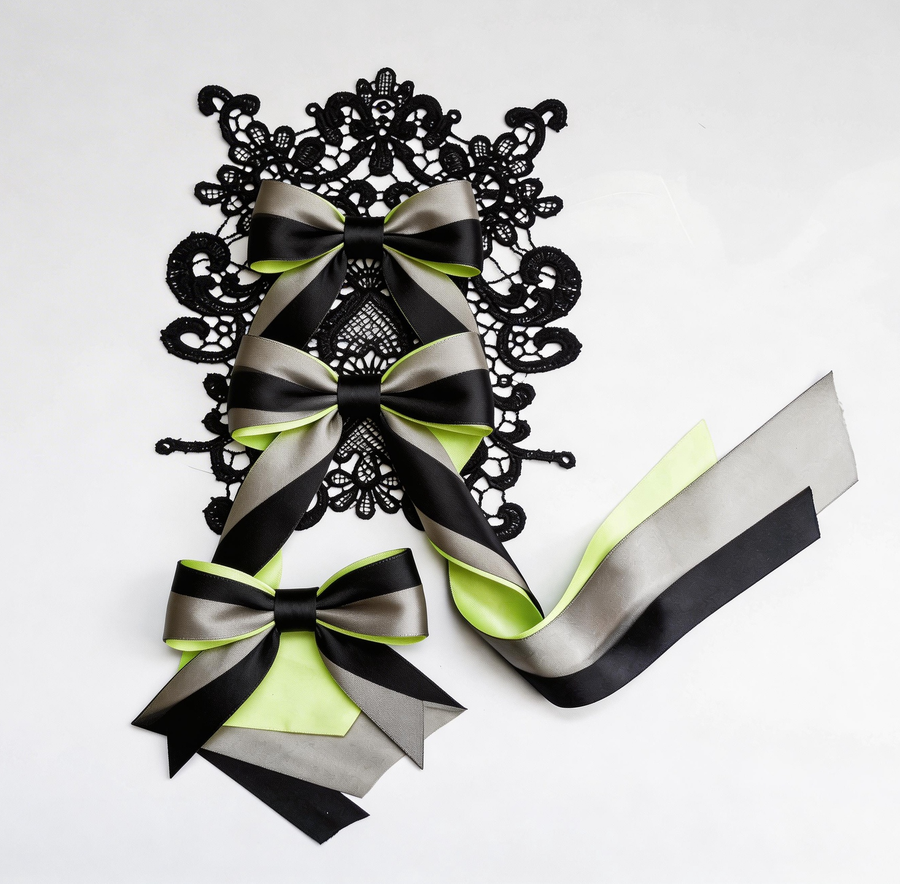 Elegant Lace & Satin Ribbon DIY Set – Romantic Accessory for Wedding & Occasion Styling