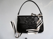 Vintage Lace & Satin Ribbon Set – Elegant Black Applique & Luxury Bow Making Kit for Weddings, Dresses & Gifts