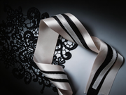 Vintage Lace & Satin Ribbon Set – Elegant Black Applique & Luxury Bow Making Kit for Weddings, Dresses & Gifts