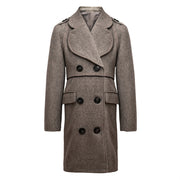 boys Winter Wool Coat 3-12Y long  Double Breasted Military Style Warm 2025 new