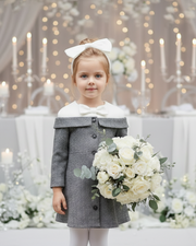 Vintage Wool Coat Dress for Girls (4–7 Years) | Elegant Flower Girl & Winter Occasion Dress